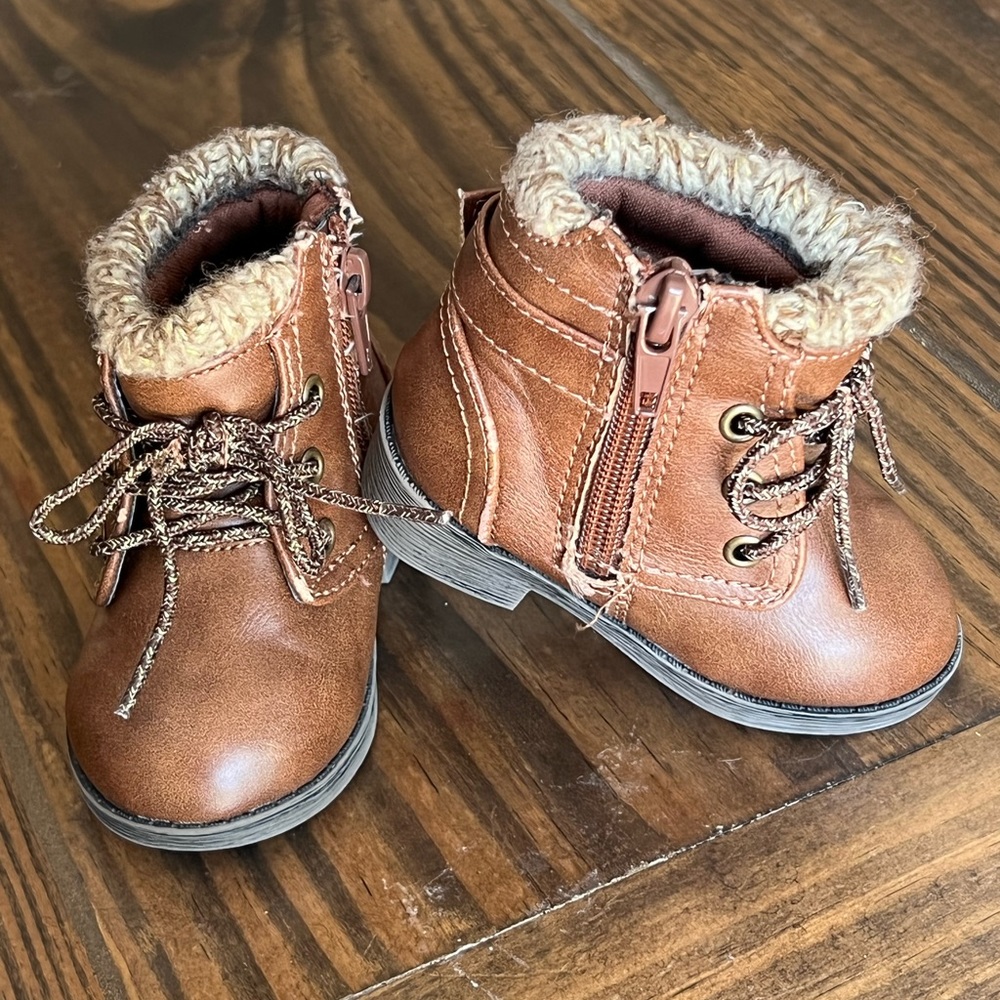 Baby Girls Booties. Size 3 gently warn.
